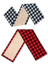 Load image into Gallery viewer, Buffalo Plaid Double Sided Table Runner
