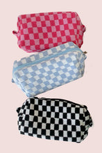 Load image into Gallery viewer, Checker Check Make Up Zipper Travel Cosmetic Bag
