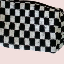 Load image into Gallery viewer, Checker Check Make Up Zipper Travel Cosmetic Bag
