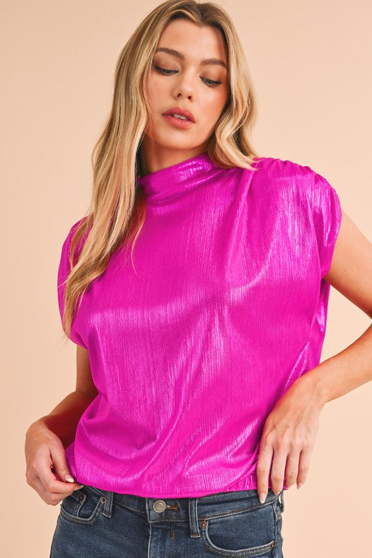 Bright Pink Backless Blouse