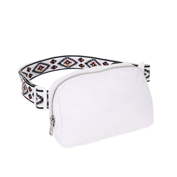 Aztec Strap Trendy Sling Bag (White)