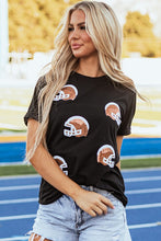 Load image into Gallery viewer, Sequin Football Helmet Tee
