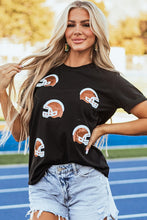 Load image into Gallery viewer, Sequin Football Helmet Tee
