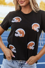 Load image into Gallery viewer, Sequin Football Helmet Tee
