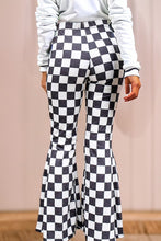 Load image into Gallery viewer, Checkered High Rise Flared Pants
