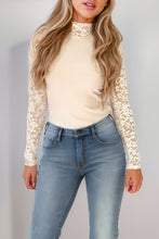 Load image into Gallery viewer, Floral Lace Long Sleeve Top
