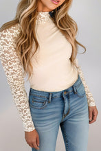 Load image into Gallery viewer, Floral Lace Long Sleeve Top
