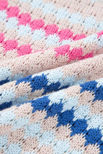 Load image into Gallery viewer, Stripe Eyelet Patterned Drop Shoulder Sweater
