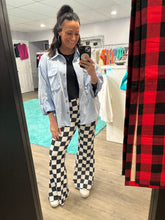 Load image into Gallery viewer, Checkered High Rise Flared Pants
