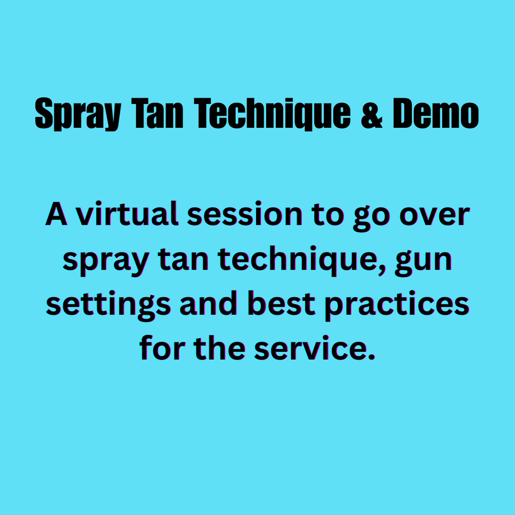 Spray Tanning Technique Demo