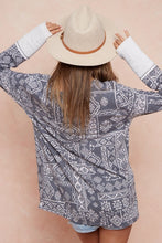 Load image into Gallery viewer, Aztec Print French Terry Top
